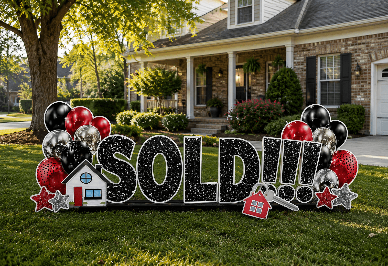 Sold celebration yard sign